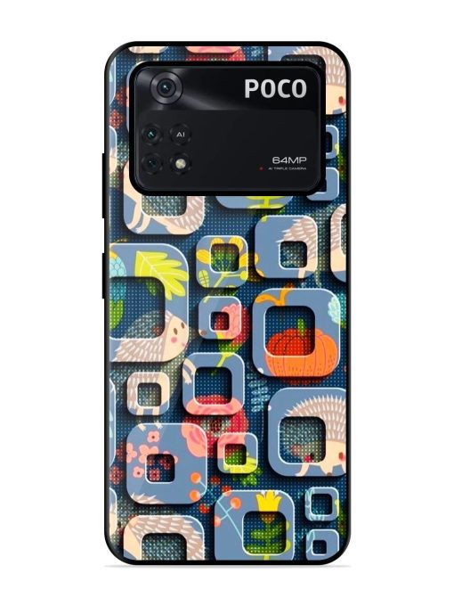 Hedgehog Hideout Glossy Soft Edge Case for Poco M4 Pro (4G) Chachhi