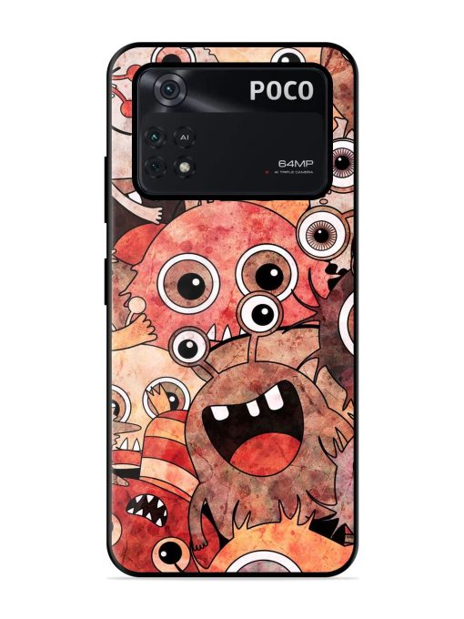 Monster Mash Glossy Soft Edge Case for Poco M4 Pro (4G) Chachhi