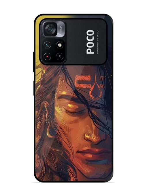 Tranquil Shiva Glossy Soft Edge Case for Poco M4 Pro (5G) Chachhi