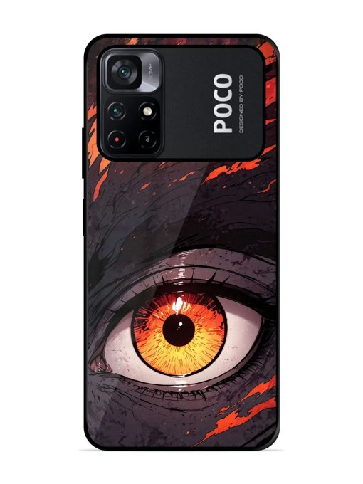 Inferno Gaze Glossy Soft Edge Case for Poco M4 Pro (5G) Chachhi