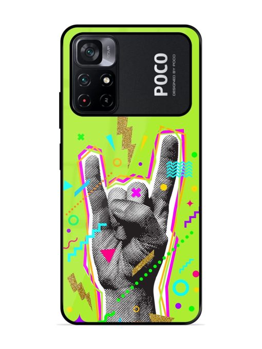 Neon Rock Glossy Soft Edge Case for Poco M4 Pro (5G) Chachhi