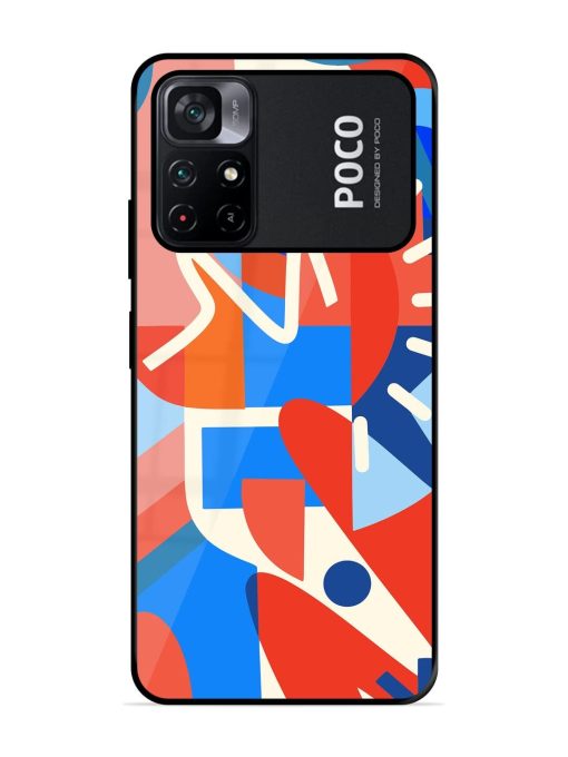 Abstract Harmony Glossy Soft Edge Case for Poco M4 Pro (5G) Chachhi