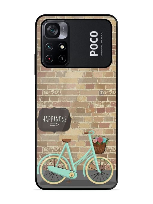 Pedaling Towards Happiness Glossy Soft Edge Case for Poco M4 Pro (5G) Chachhi