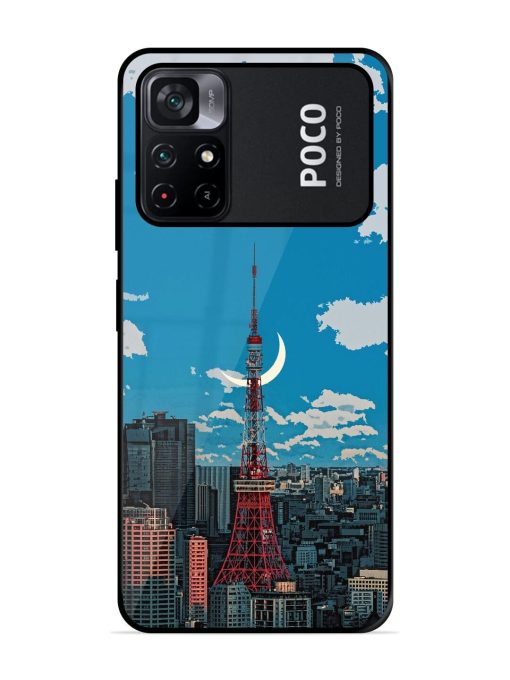 Tokyo Twilight Glossy Soft Edge Case for Poco M4 Pro (5G) Chachhi