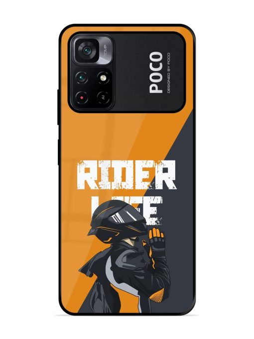 Ride Never Ends Glossy Soft Edge Case for Poco M4 Pro (5G) Chachhi