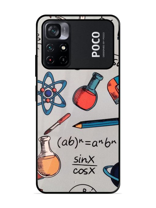 Science Doodle Glossy Soft Edge Case for Poco M4 Pro (5G) Chachhi