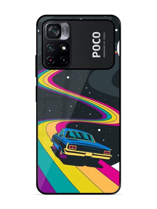 Rainbow Road Glossy Soft Edge Case for Poco M4 Pro (5G) Chachhi