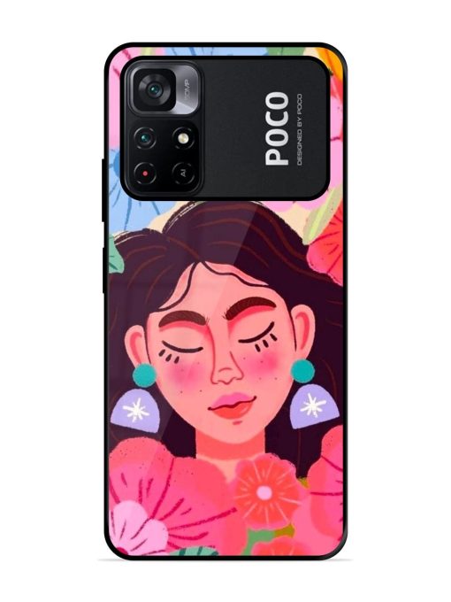 Blooming Serenity Glossy Soft Edge Case for Poco M4 Pro (5G) Chachhi