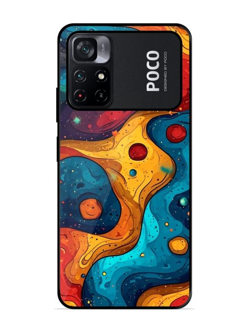 Cosmic Swirl Glossy Soft Edge Case for Poco M4 Pro (5G) Chachhi