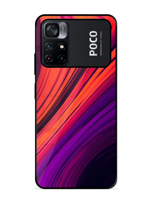 Crimson Curls Glossy Soft Edge Case for Poco M4 Pro (5G) Chachhi