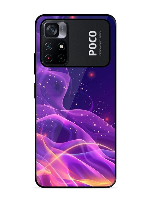 Cosmic Currents Glossy Soft Edge Case for Poco M4 Pro (5G) Chachhi