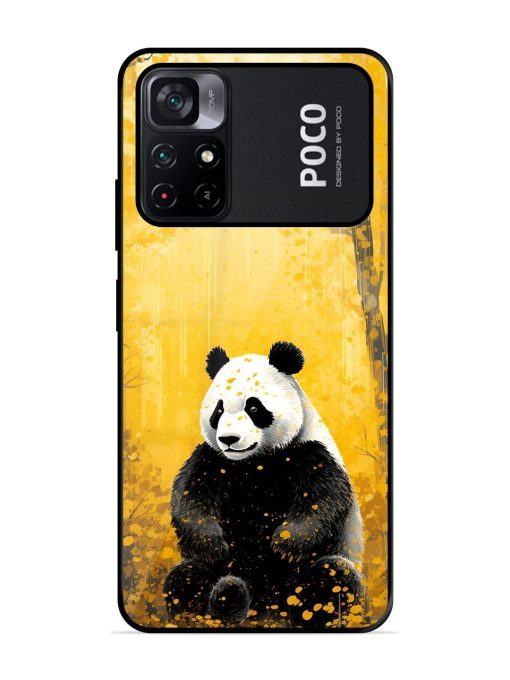 Golden Solitude Glossy Soft Edge Case for Poco M4 Pro (5G) Chachhi