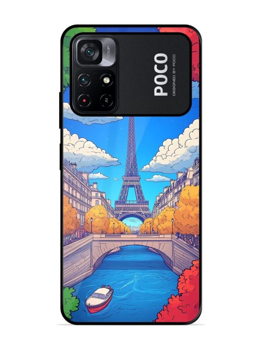 Parisian Panorama Glossy Soft Edge Case for Poco M4 Pro (5G) Chachhi