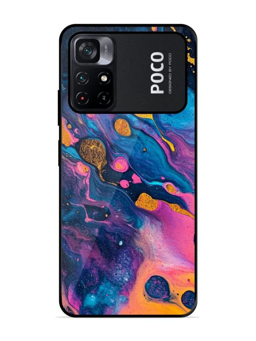 Cosmic Swirl Glossy Soft Edge Case for Poco M4 Pro (5G) Chachhi