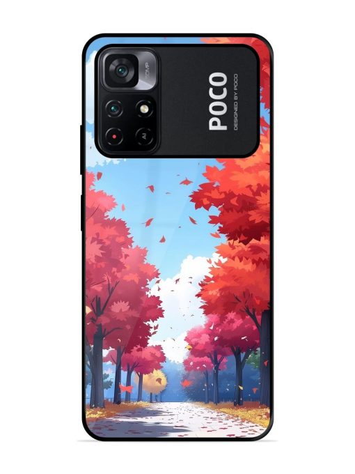 Autumn'S Embrace Glossy Soft Edge Case for Poco M4 Pro (5G) Chachhi