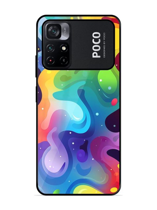 Rainbow River Glossy Soft Edge Case for Poco M4 Pro (5G) Chachhi