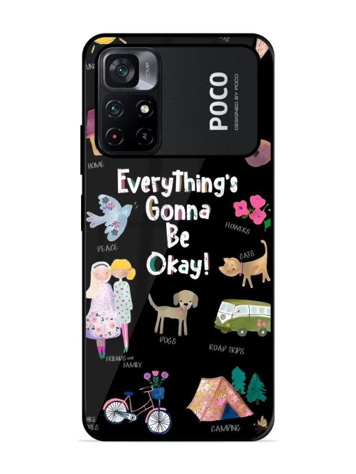 Everything'S Gonna Be Okay Glossy Soft Edge Case for Poco M4 Pro (5G) Chachhi