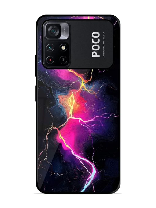 Electric Dreams Glossy Soft Edge Case for Poco M4 Pro (5G) Chachhi