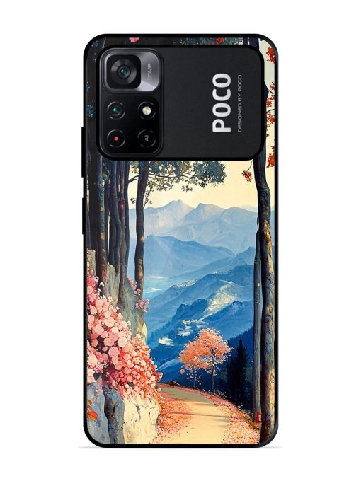 Mountainside Serenity Glossy Soft Edge Case for Poco M4 Pro (5G) Chachhi