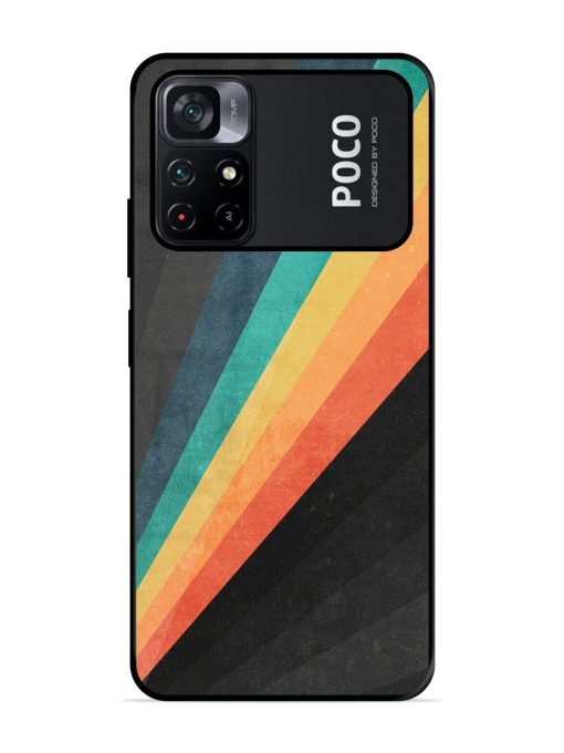 Retro Spectrum Glossy Soft Edge Case for Poco M4 Pro (5G) Chachhi