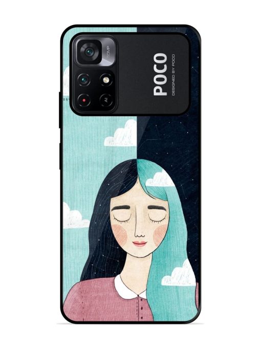 Between Day And Night Glossy Soft Edge Case for Poco M4 Pro (5G) Chachhi