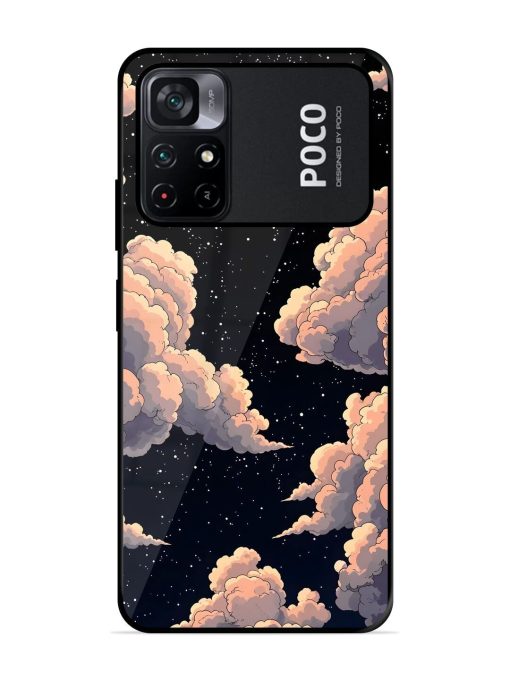 Starry Night Dreams Glossy Soft Edge Case for Poco M4 Pro (5G) Chachhi