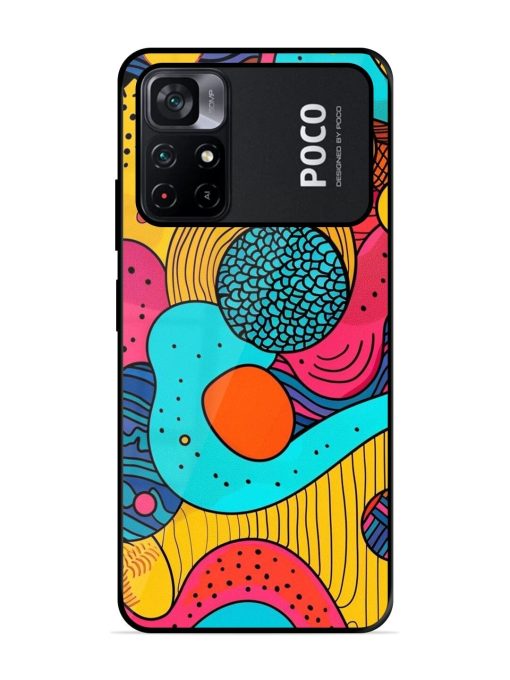 Psychedelic Patterns Glossy Soft Edge Case for Poco M4 Pro (5G) Chachhi