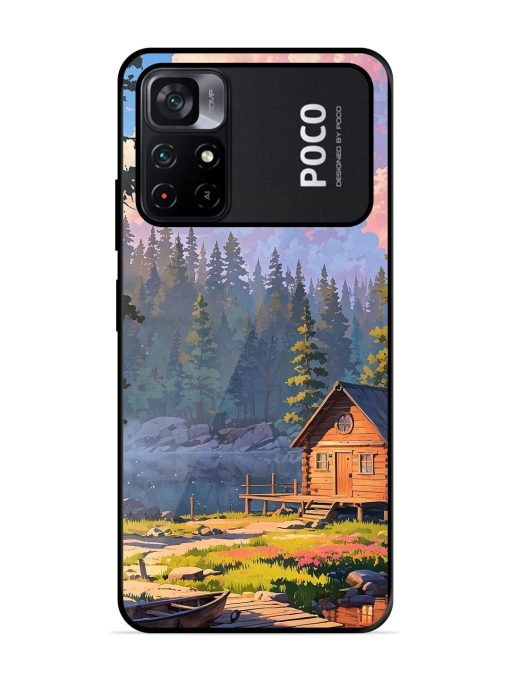 Lakeside Serenity Glossy Soft Edge Case for Poco M4 Pro (5G) Chachhi