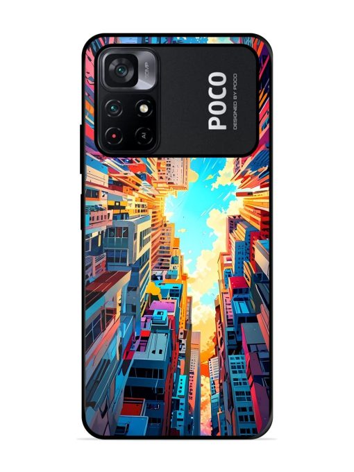 Skyward City Glossy Soft Edge Case for Poco M4 Pro (5G)