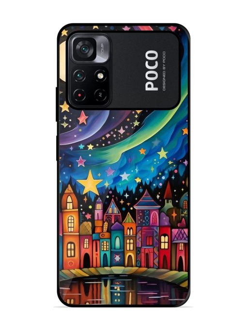 Starlit Village Glossy Soft Edge Case for Poco M4 Pro (5G) Chachhi