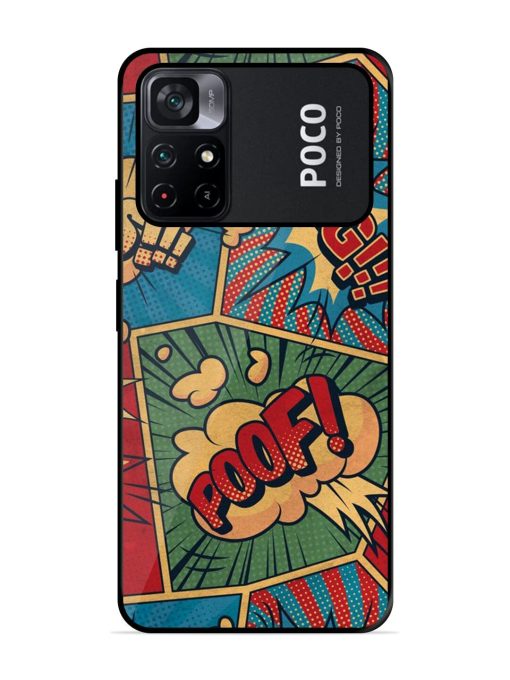 Comic Book Chaos Glossy Soft Edge Case for Poco M4 Pro (5G) Chachhi