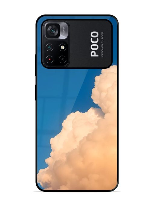 Golden Cloudscape Glossy Soft Edge Case for Poco M4 Pro (5G) Chachhi