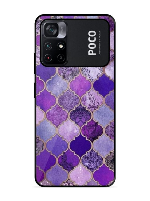 Purple Mosaic Magic Glossy Soft Edge Case for Poco M4 Pro (5G) Chachhi