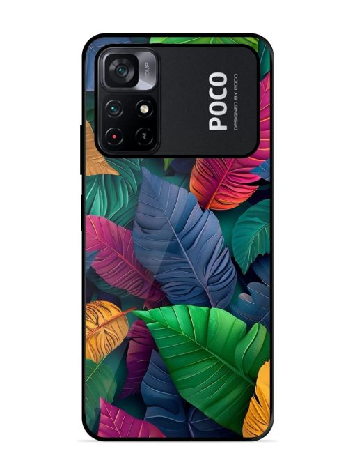 Tropical Tapestry Glossy Soft Edge Case for Poco M4 Pro (5G) Chachhi