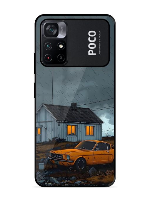 Rainy Day Retreat Glossy Soft Edge Case for Poco M4 Pro (5G) Chachhi