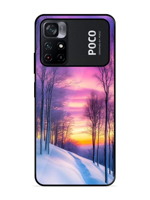 Winter'S Purple Haze Glossy Soft Edge Case for Poco M4 Pro (5G) Chachhi