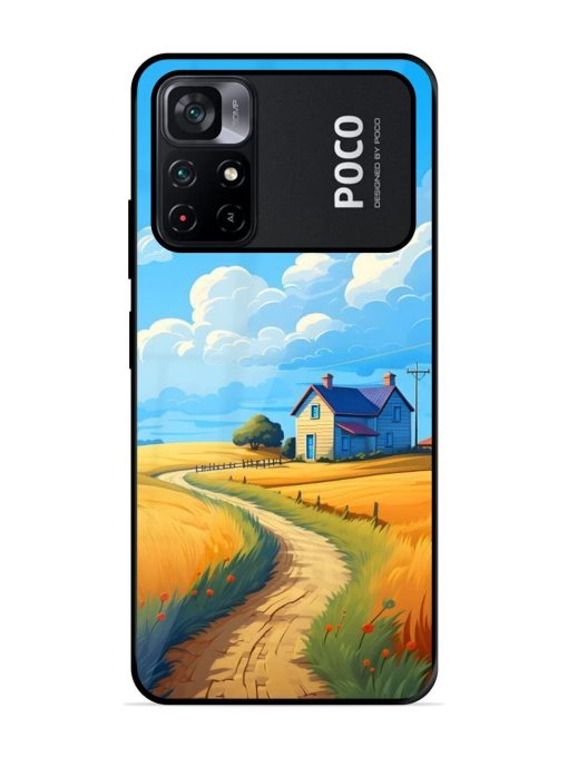 Countryside Cottage Glossy Soft Edge Case for Poco M4 Pro (5G) Chachhi