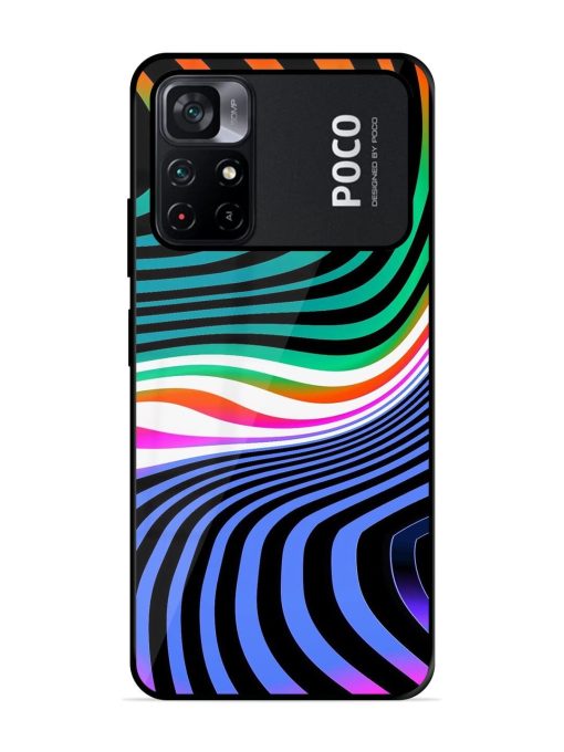 Psychedelic Waves Glossy Soft Edge Case for Poco M4 Pro (5G) Chachhi