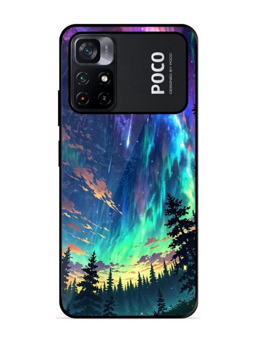 Cosmic Canvas Glossy Soft Edge Case for Poco M4 Pro (5G) Chachhi