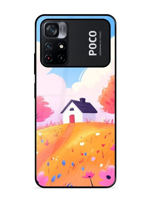 Hilltop Haven Glossy Soft Edge Case for Poco M4 Pro (5G) Chachhi