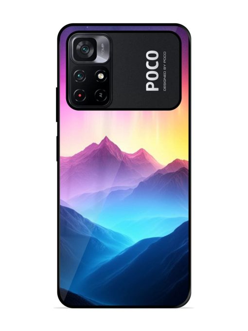 Cosmic Mountains Glossy Soft Edge Case for Poco M4 Pro (5G) Chachhi