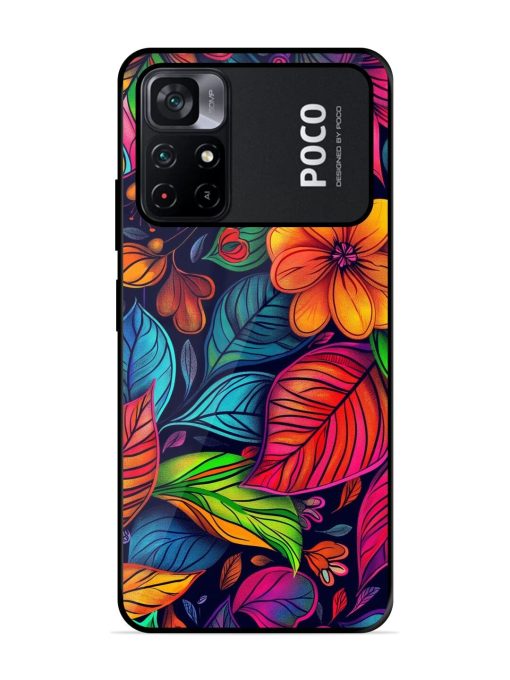 Rainbow Of Blooms Glossy Soft Edge Case for Poco M4 Pro (5G) Chachhi