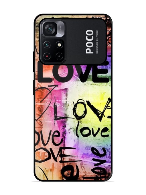 Love Graffiti Glossy Soft Edge Case for Poco M4 Pro (5G) Chachhi