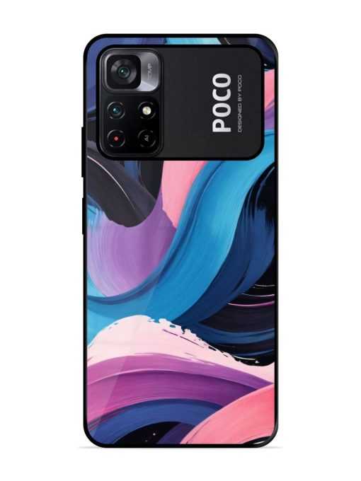 Whimsical Waves Glossy Soft Edge Case for Poco M4 Pro (5G) Chachhi