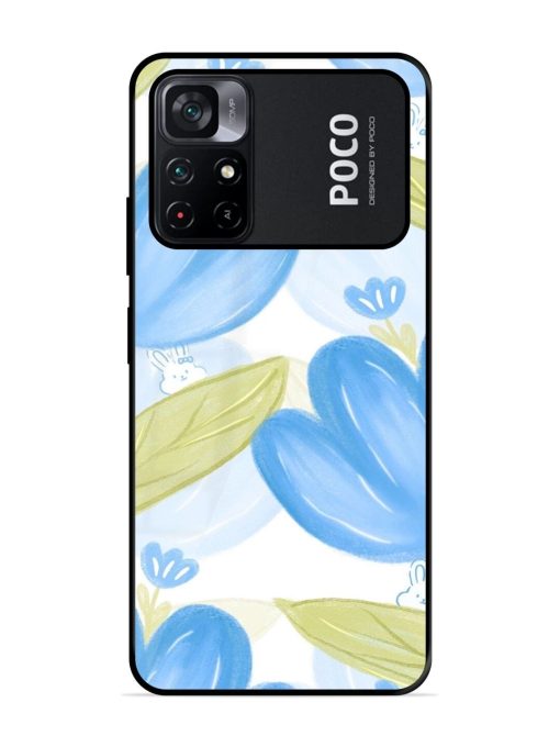 Bunny'S Blue Garden Glossy Soft Edge Case for Poco M4 Pro (5G) Chachhi