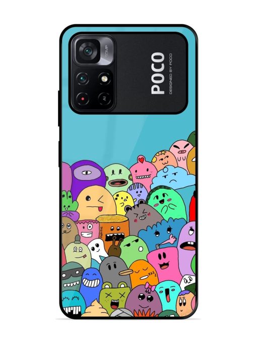 Monster Mash Glossy Soft Edge Case for Poco M4 Pro (5G) Chachhi