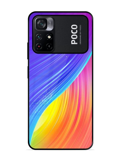 Neon Swirl Glossy Soft Edge Case for Poco M4 Pro (5G) Chachhi