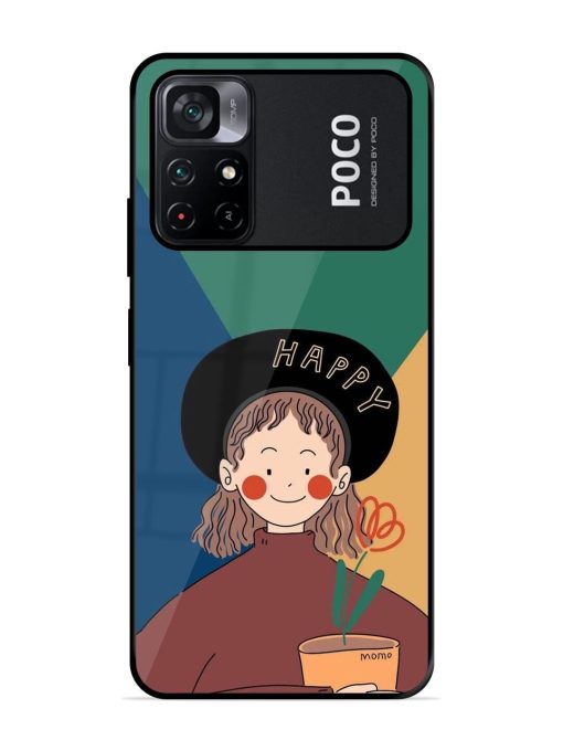 Happy Momo Glossy Soft Edge Case for Poco M4 Pro (5G) Chachhi