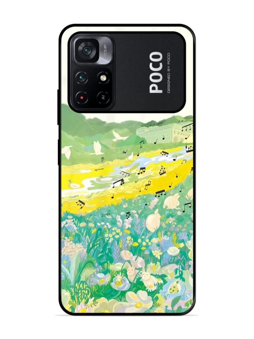 Melody In Bloom Glossy Soft Edge Case for Poco M4 Pro (5G) Chachhi