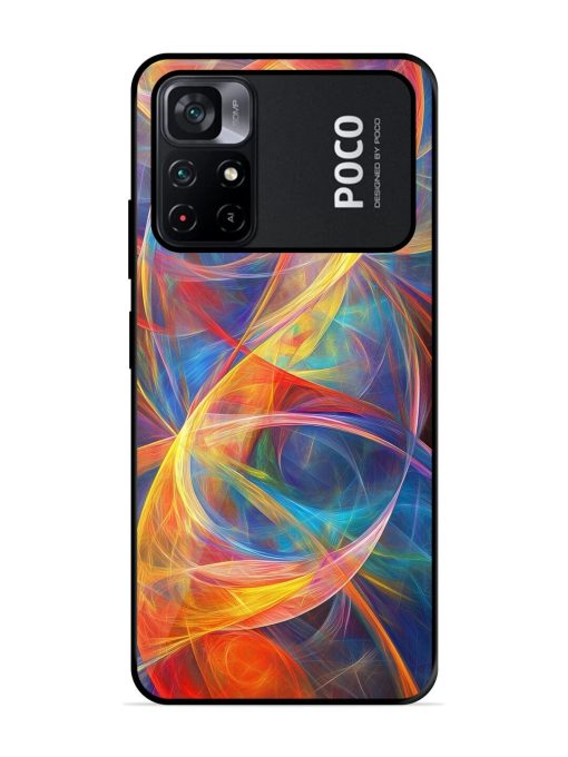 Cosmic Currents Glossy Soft Edge Case for Poco M4 Pro (5G)